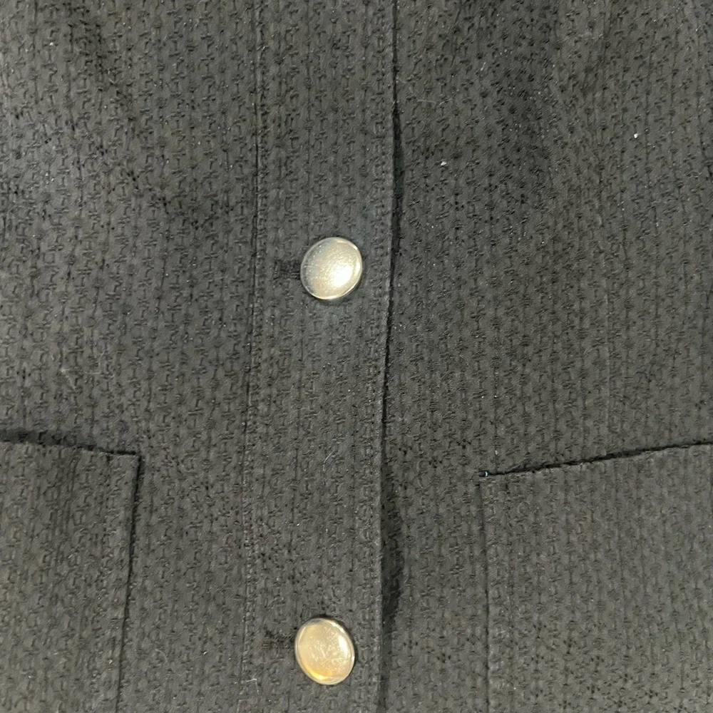 Lane Bryant Black Blazer/Jacket with Silver Buttons & removable belt size 14